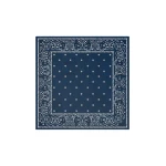 Max Mara Bandanna Print Silk Foulard in Midnight Blue | Scarves | Coveti