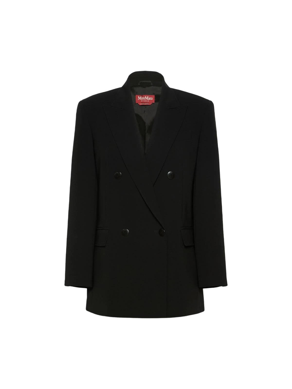 Max Mara Baobab Double-Breasted Cady Jacket in Black Max Mara Baobab Double-Breasted Cady Jacket in Black | Blazers | Coveti