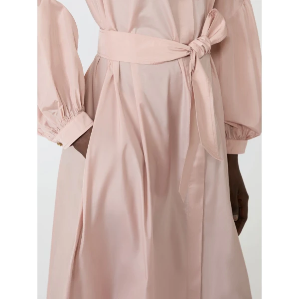 Max Mara Baruffa Taffeta Shirt Dress in Powder Pink | Shirtdress | Coveti