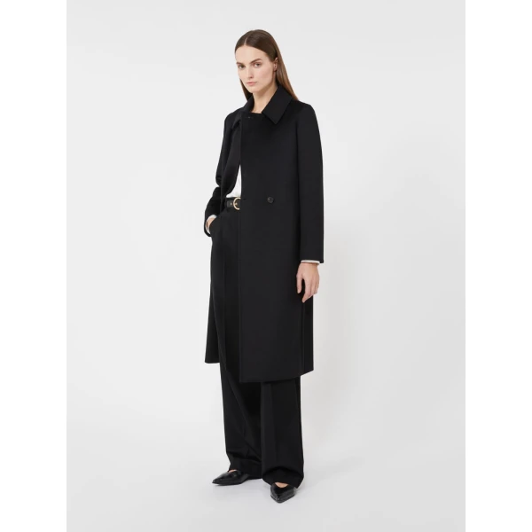 Max Mara Bcollag Double-Breasted Wool Coat in Black | Wool Coat | Coveti