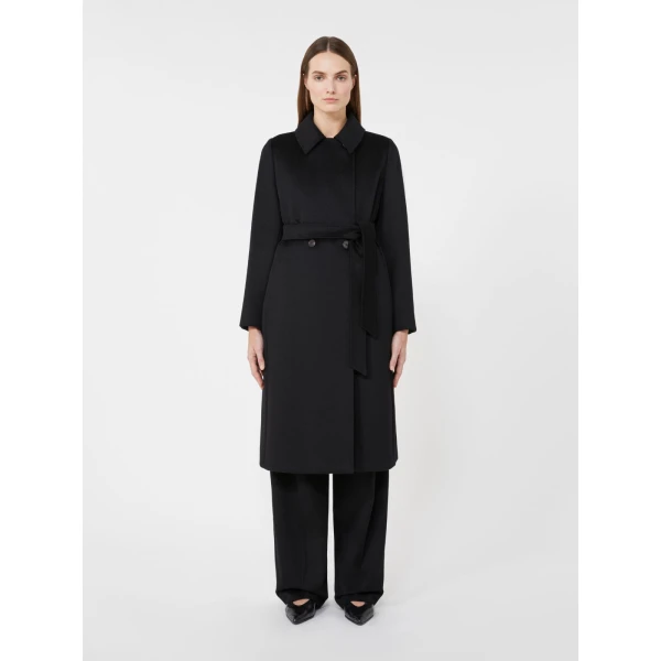 Max Mara Bcollag Double-Breasted Wool Coat in Black | Wool Coat | Coveti