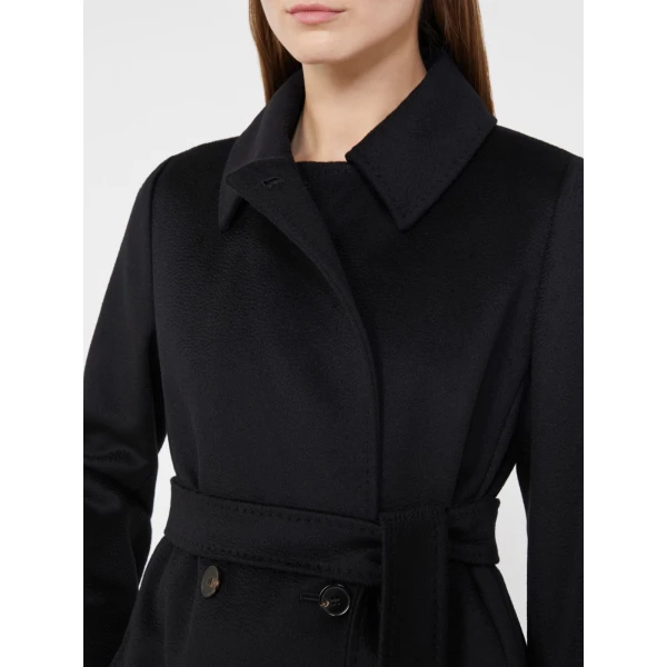 Max Mara Bcollag Double-Breasted Wool Coat in Black | Wool Coat | Coveti