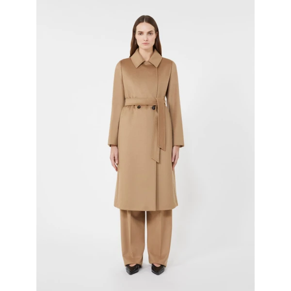 Max Mara Bcollag Double-Breasted Wool Coat in Camel | Wool Coat | Coveti