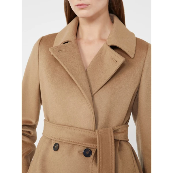 Max Mara Bcollag Double-Breasted Wool Coat in Camel | Wool Coat | Coveti