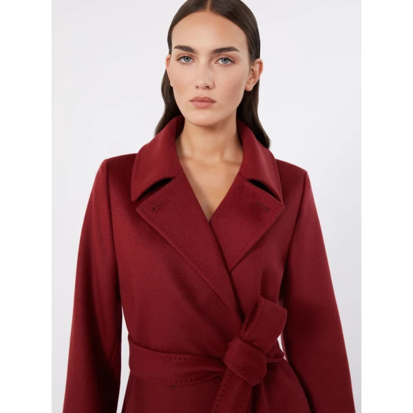 Max Mara Bcollag Double-Breasted Wool Coat in Ruby | Wool Coat | Coveti