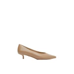Max Mara Beati Nappa Leather Low Court Shoes in Mud | Heels | Coveti