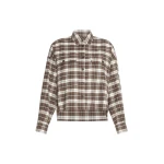 Max Mara Berlina Checked Flannel Shirt in Brown | Shirts | Coveti