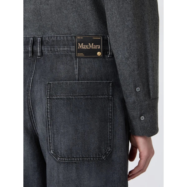 Max Mara Berlina Straight-Fit Cotton Denim Jeans in Black | Denim | Coveti