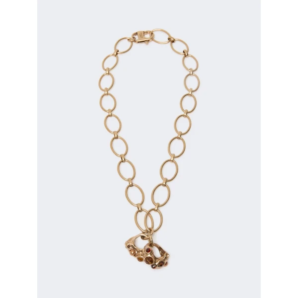 Max Mara Bermuda Charm Chain Necklace in Gold | Necklace | Coveti