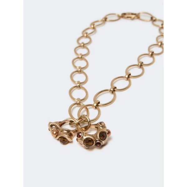 Max Mara Bermuda Charm Chain Necklace in Gold | Necklace | Coveti