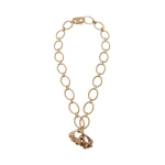 Max Mara Bermuda Charm Chain Necklace in Gold | Women | Coveti