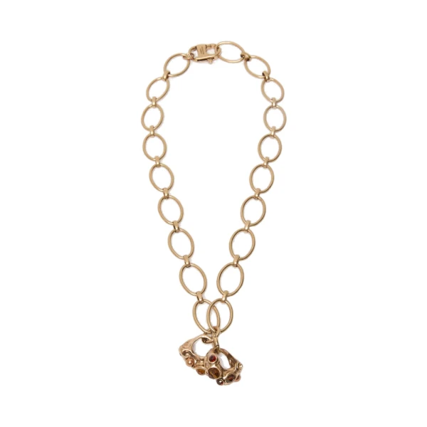 Max Mara Bermuda Charm Chain Necklace in Gold | Women | Coveti