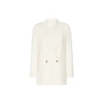 Max Mara Bikini Woollen Cloth Blazer in Ivory | Blazers | Coveti