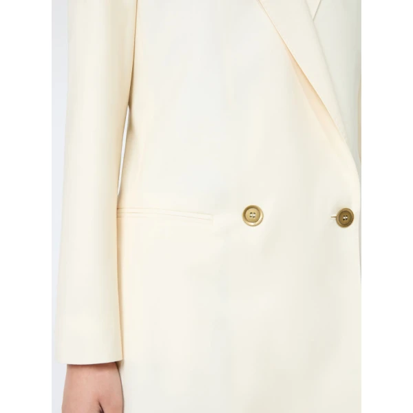 Max Mara Bikini Woollen Cloth Blazer in Ivory | Blazers | Coveti