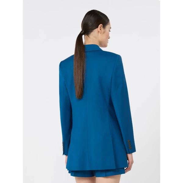 Max Mara Bikini Woollen Cloth Blazer in Navy | Blazers | Coveti