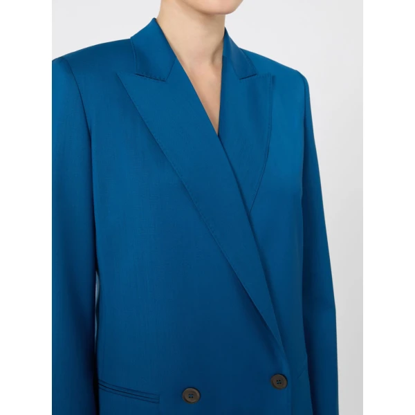 Max Mara Bikini Woollen Cloth Blazer in Navy | Blazers | Coveti