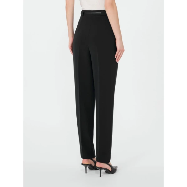 Max Mara Bimba Cady Carrot Trousers in Black | Tailored pants | Coveti