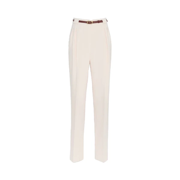 Max Mara Bimba Cady Carrot Trousers in Natural | Tailored pants | Coveti