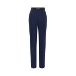 Max Mara Bimba Cady Carrot Trousers in Navy | Tailored pants | Coveti