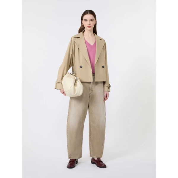 Max Mara Boero Short Water-Repellent Trench Coat in Beige | Trench Coat | Coveti