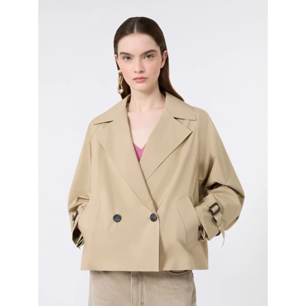 Max Mara Boero Short Water-Repellent Trench Coat in Beige | Trench Coat | Coveti