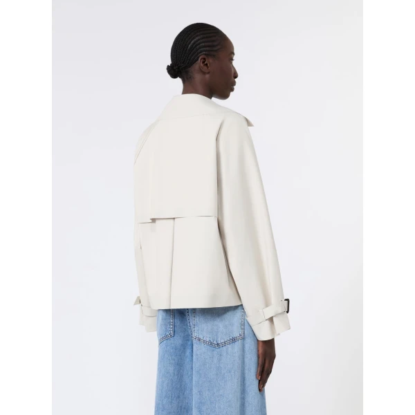 Max Mara Boero Short Water-Repellent Trench Coat in Ivory | Trench Coat | Coveti