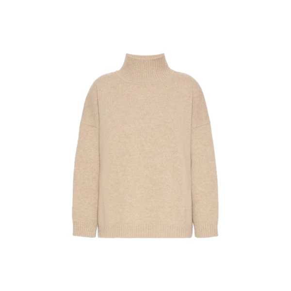 Borgia Wool Turtleneck Jumper in Beige