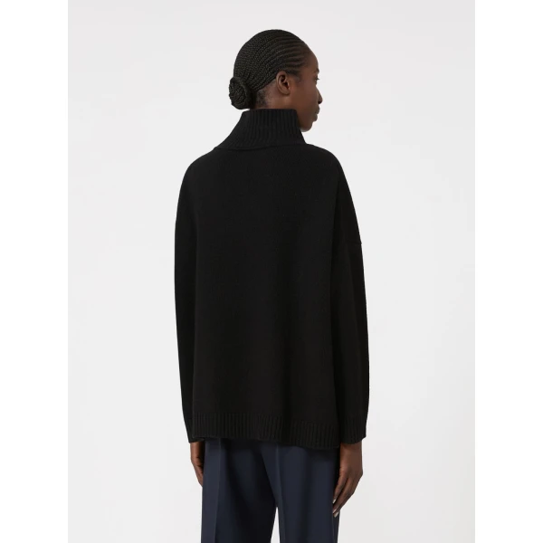 Max Mara Borgia Wool Turtleneck Jumper in Black | Turtlenecks | Coveti