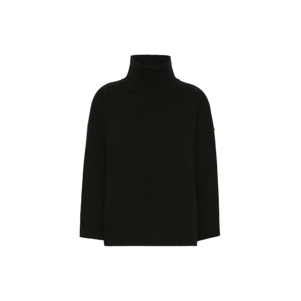 Borgia Wool Turtleneck Jumper in Black