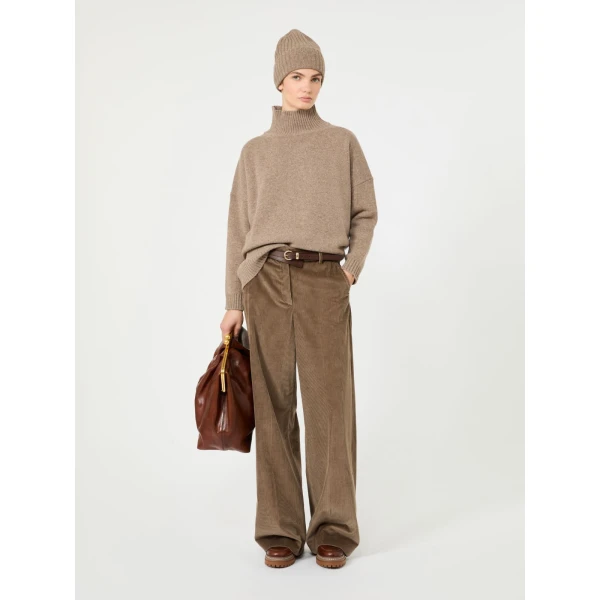 Max Mara Borgia Wool Turtleneck Jumper in Hazelnut Brown | Turtlenecks | Coveti