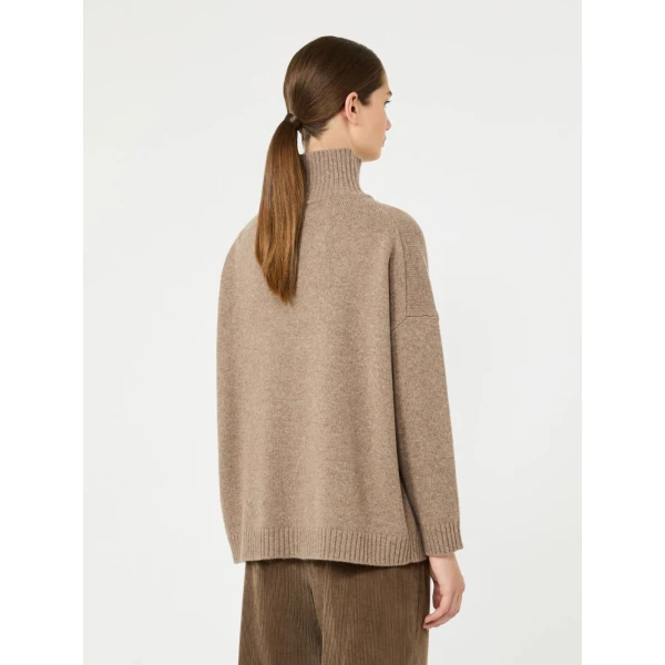 Max Mara Borgia Wool Turtleneck Jumper in Hazelnut Brown | Turtlenecks | Coveti
