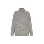Max Mara Borgia Wool Turtleneck Jumper in Medium Grey Style 2 | Turtlenecks | Coveti