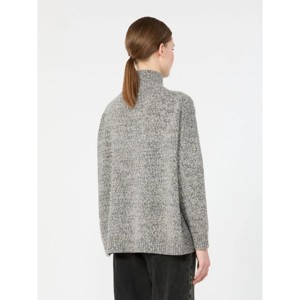 Max Mara Borgia Wool Turtleneck Jumper in Medium Grey Style 2 | Turtlenecks | Coveti