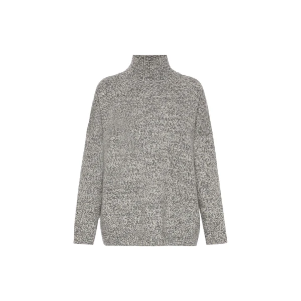 Max Mara Borgia Wool Turtleneck Jumper in Medium Grey Style 2 | Turtlenecks | Coveti