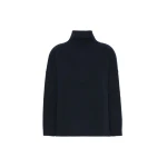 Max Mara Borgia Wool Turtleneck Jumper in Navy | Turtlenecks | Coveti
