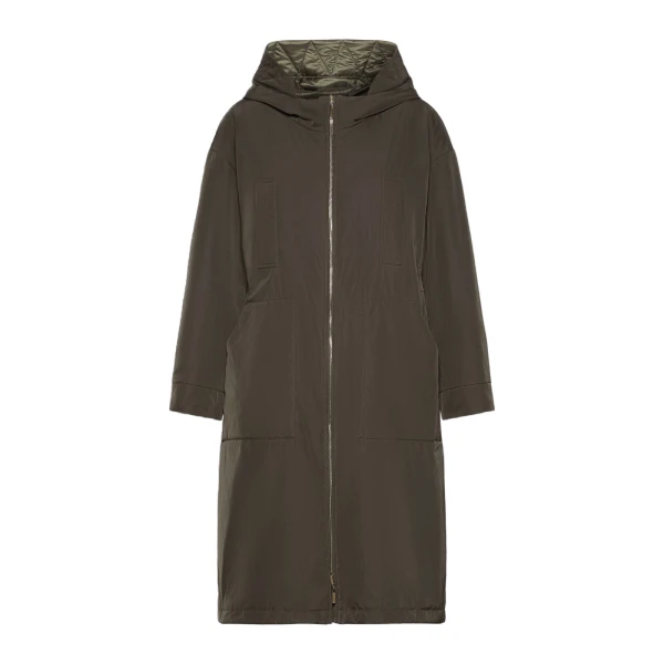 Max Mara Bosco Long Reversible Radzmir Padded Parka in Khaki | Coats | Coveti