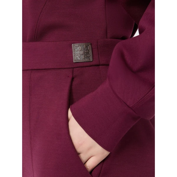 Max Mara Bosso Wool-Blend Jersey Joggers in Wine | Sweatpants | Coveti