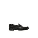 Max Mara Boymoc Leather Moccasins in Black | Loafers | Coveti