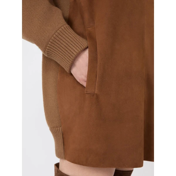 Max Mara Brama Short Wool and Cashmere Dress in Camel | Mini Dresses | Coveti