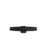 Max Mara Brio Shiny Nappa Leather Belt in Black | Belts | Coveti