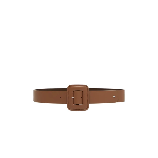 Brio Shiny Nappa Leather Belt in Tobacco