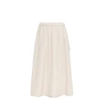Max Mara Briose Diamond-Quilted Flared Skirt in Ivory | Midi Skirts | Coveti