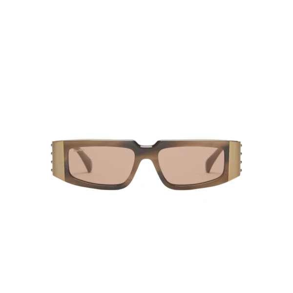 Max Mara Brioso Mask Sunglasses in Beige Shaded | Sunglasses | Coveti