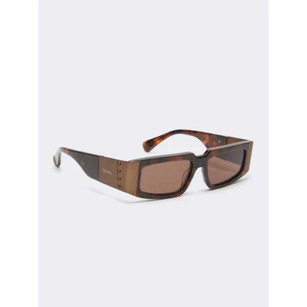 Max Mara Brioso Mask Sunglasses in Tawny Bronze Brown | Sunglasses | Coveti