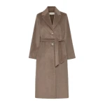Max Mara Bronte Long Wool and Alpaca Teddy Coat in Marron Glace | Wool Coat | Coveti