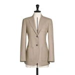 Max Mara Bronte Single-Breasted Cashmere Foule Blazer in Turtledove | Blazers | Coveti