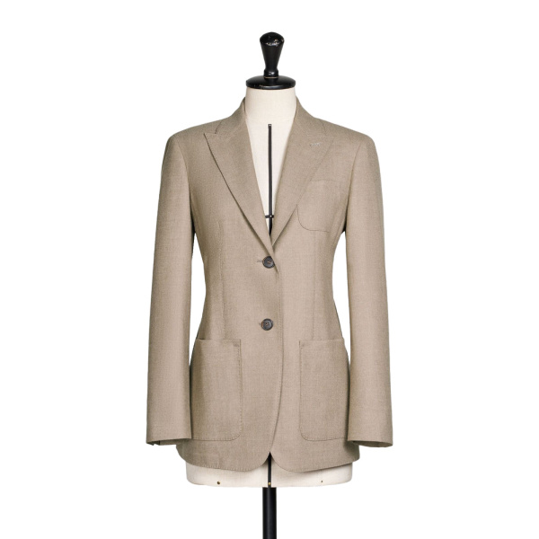 Max Mara Bronte Single-Breasted Cashmere Foule Blazer in Turtledove | Blazers | Coveti