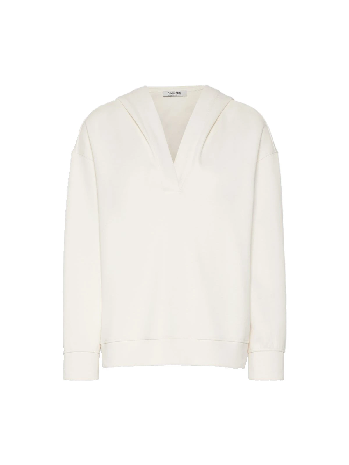 Max Mara Buona Technical Jersey Hooded Sweatshirt in Natural Max Mara Buona Technical Jersey Hooded Sweatshirt in Natural | Sweaters | Coveti