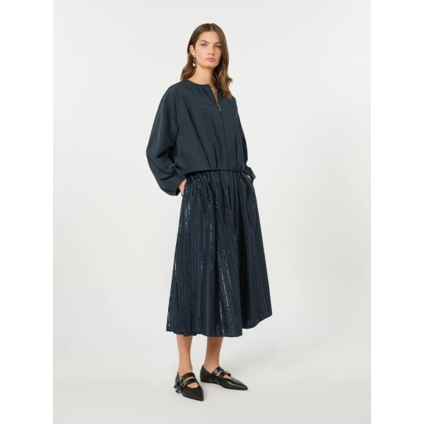 Max Mara Butterfly Short Taffeta Jacket in Navy | Blazers | Coveti