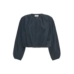 Max Mara Butterfly Short Taffeta Jacket in Navy | Blazers | Coveti